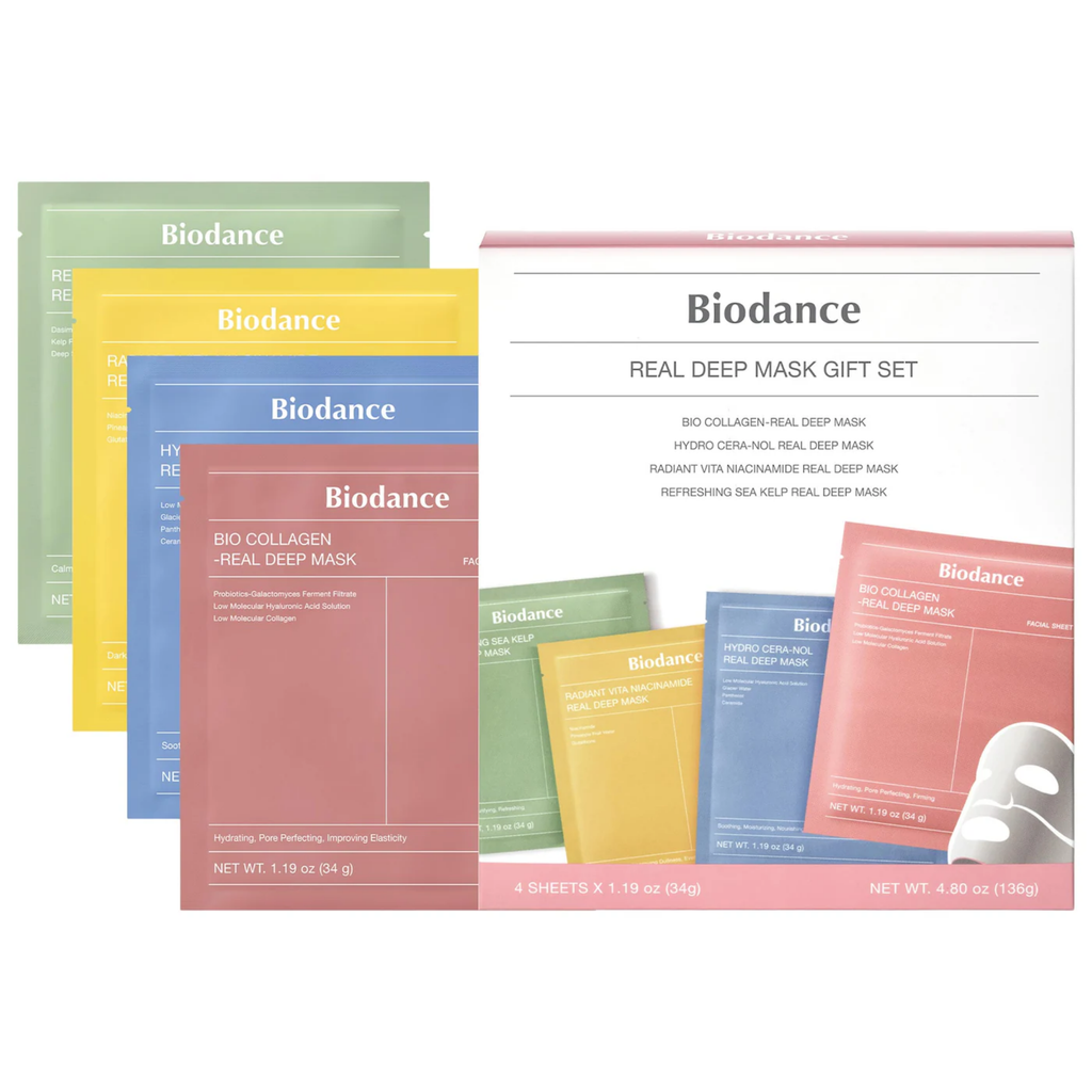 Biodance Real Deep Mask Gift Set – Set de 4 Mascarillas Hidrogel